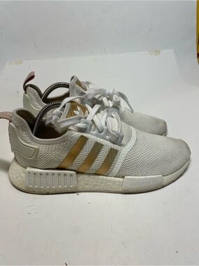 Adidas NMD R1 Athletic Running Training Shoe Womens Size US 9 B37650 White Gold